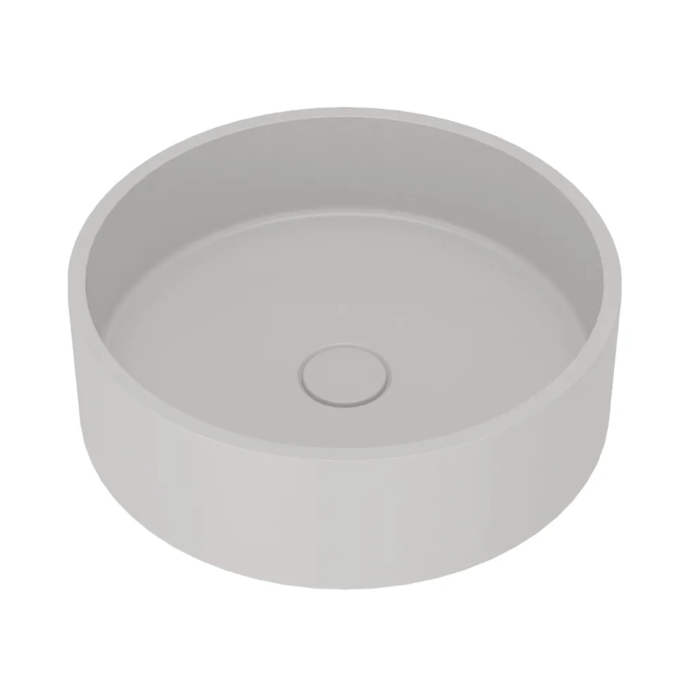Harbour Concrete 390mm Round Countertop Basin - Concrete Grey