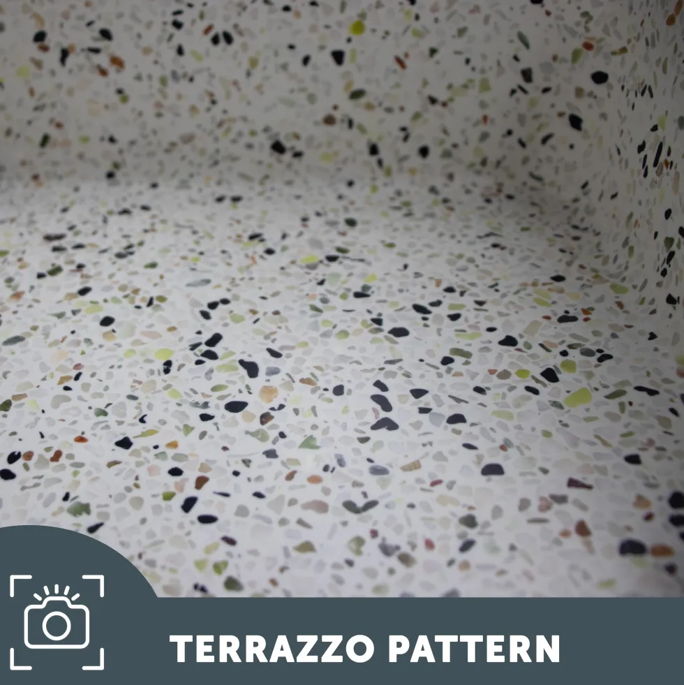 Harbour Concrete 390mm Round Countertop Basin - Natural Terrazzo