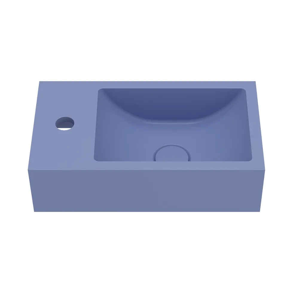 Harbour Concrete 400mm Wall Hung Cloakroom Basin - Periwinkle Purple