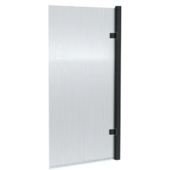 Harbour Contour 8mm Hinged Fluted Bath Screen - 1520 x 830mm