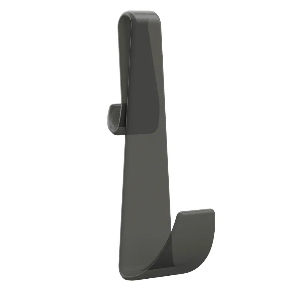 Harbour Contour Smoked Black Robe Hook for Frameless Enclosures