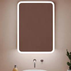 Harbour Design LED Mirrored Cabinet with Demister Pad & Shaver Socket - 500 x 700mm