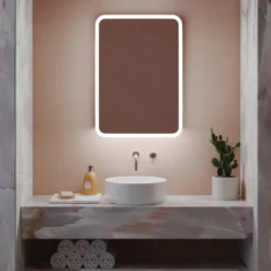 Harbour Design LED Mirrored Cabinet with Demister Pad & Shaver Socket - 500 x 700mm
