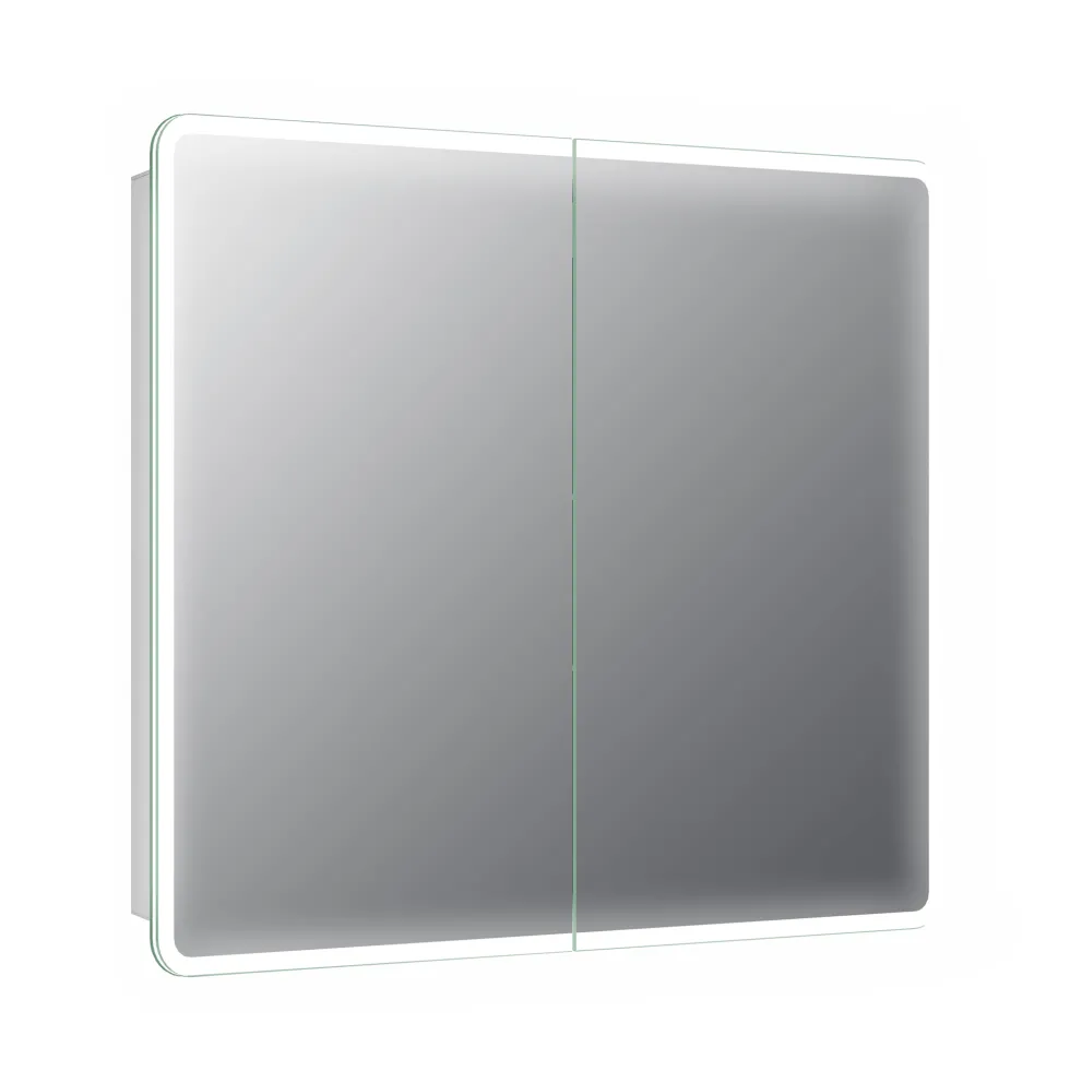 Harbour Design LED Mirrored Cabinet with Demister Pad & Shaver Socket - 800 x 700mm