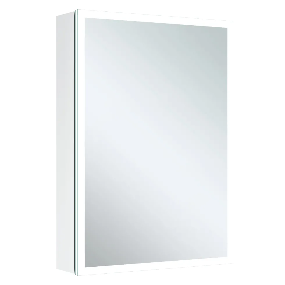 Harbour Glow LED Mirrored Cabinet with Demister Pad & Shaver Socket - 500 x 700mm