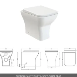 Harbour Icon 1100mm Left Hand Combination Bathroom Toilet & Sink Unit - Graphite Grey