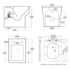 Harbour Icon Rimless Back to Wall Comfort Height Toilet & Soft Close Seat
