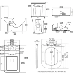 Harbour Icon Rimless Comfort Height Close Coupled Toilet & Soft Close Seat
