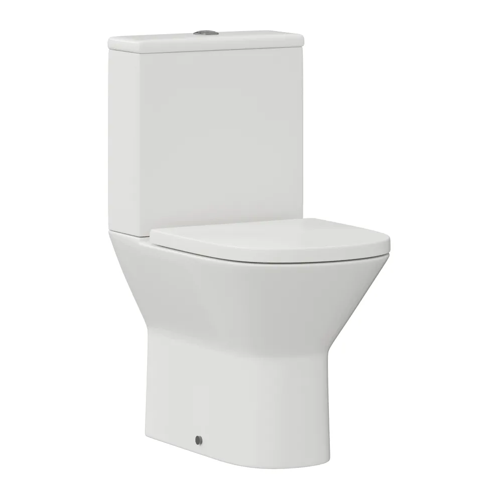 Harbour Identity Close Coupled Rimless Back to Wall Toilet & Soft Close Seat