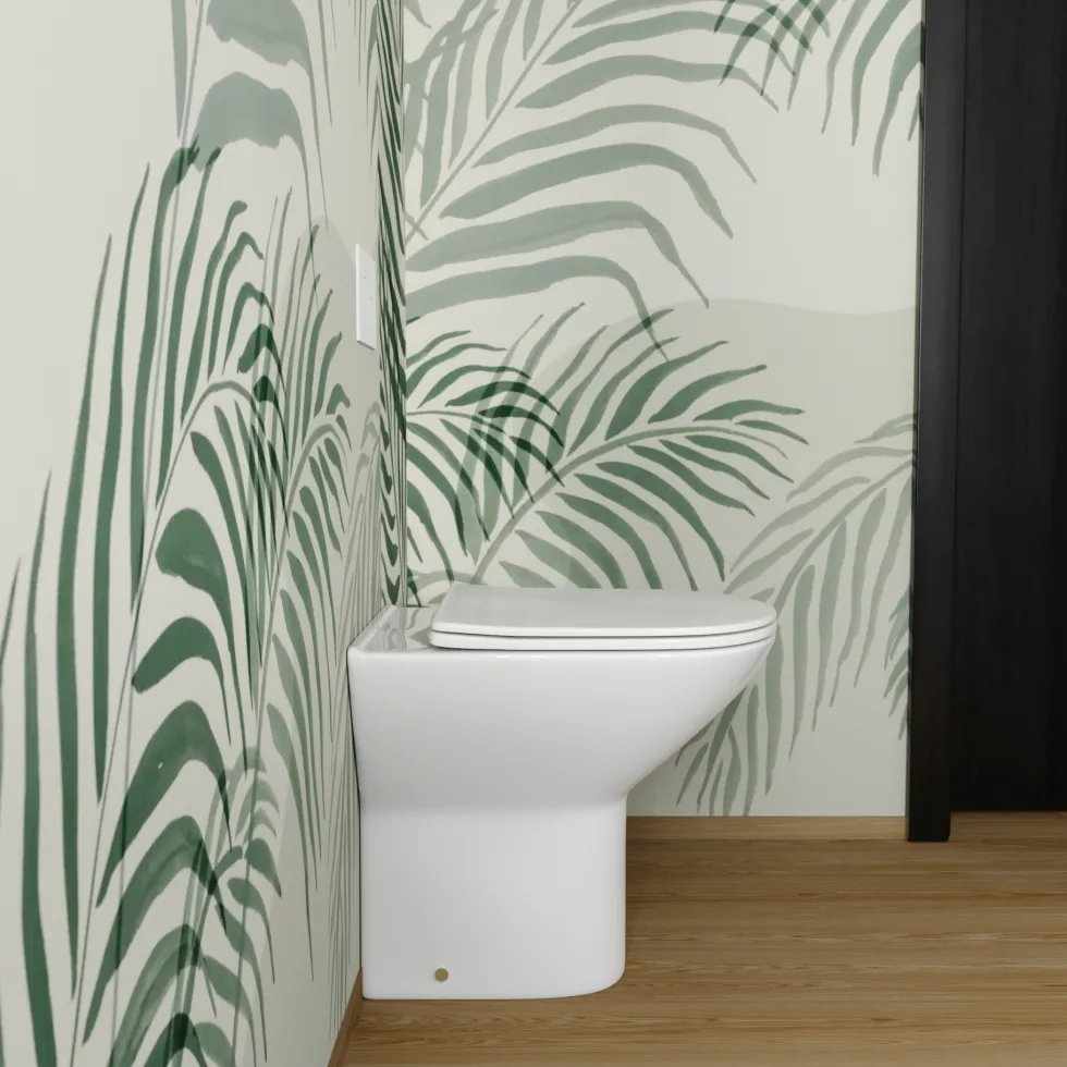 Harbour Identity Comfort Height Rimless Back to Wall Toilet & Soft Close Seat