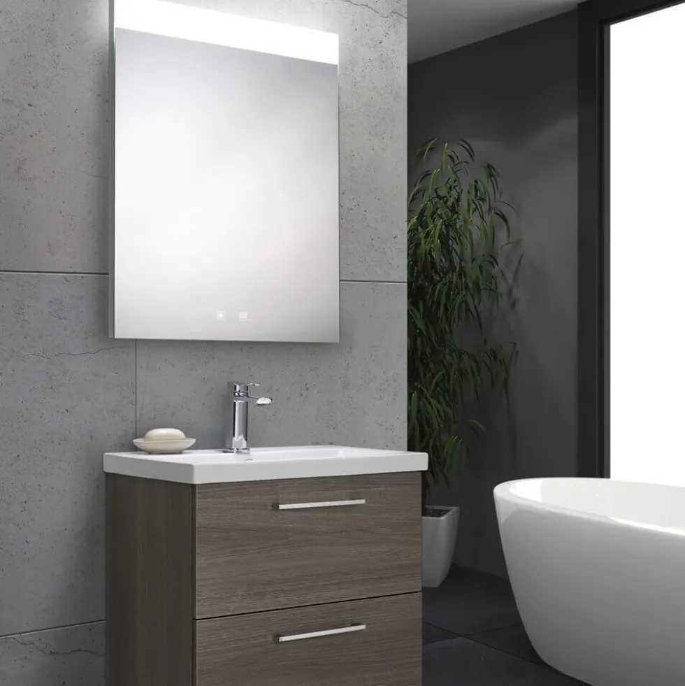 Harbour Identity LED Mirror with Demister Pad & Infrared Touch Button - 500 x 700mm