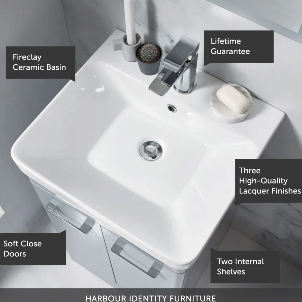 Harbour Identity 600mm Floorstanding Vanity Unit & Basin
