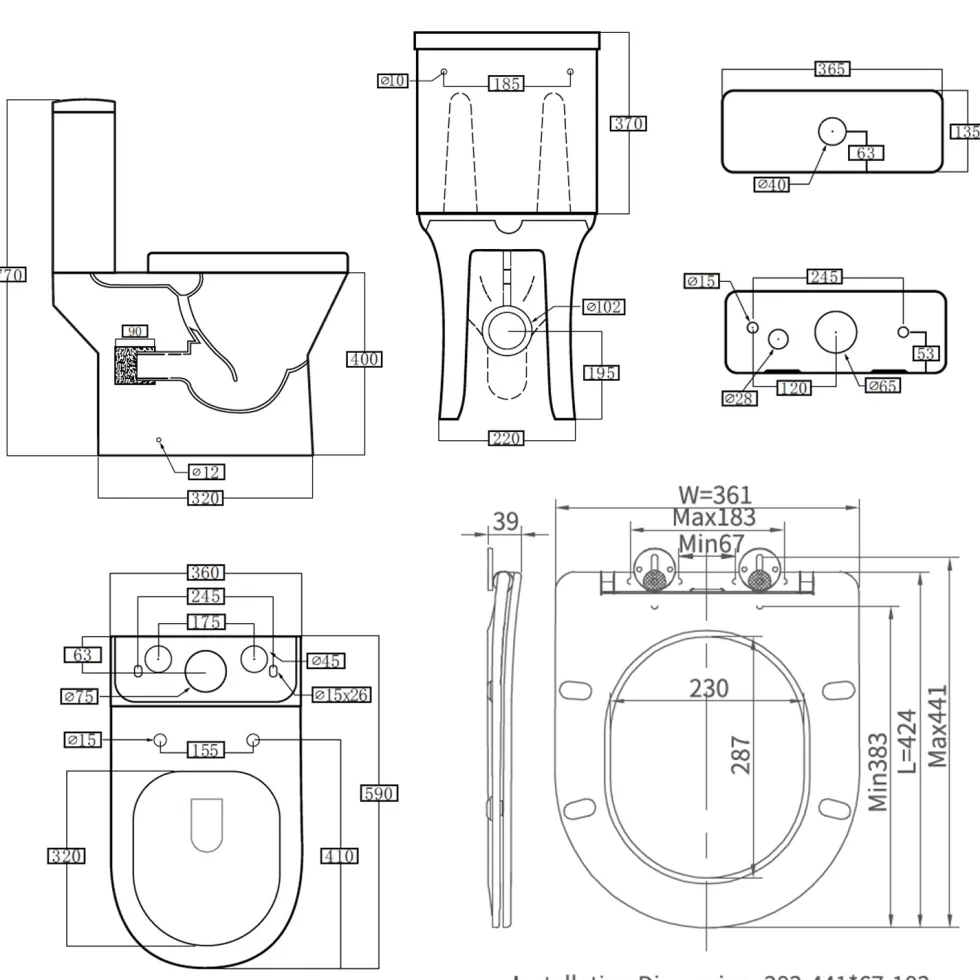 Harbour Identity Rimless Close Coupled Toilet & Soft Close Seat