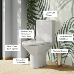 Harbour Identity Rimless Close Coupled Toilet & Soft Close Seat