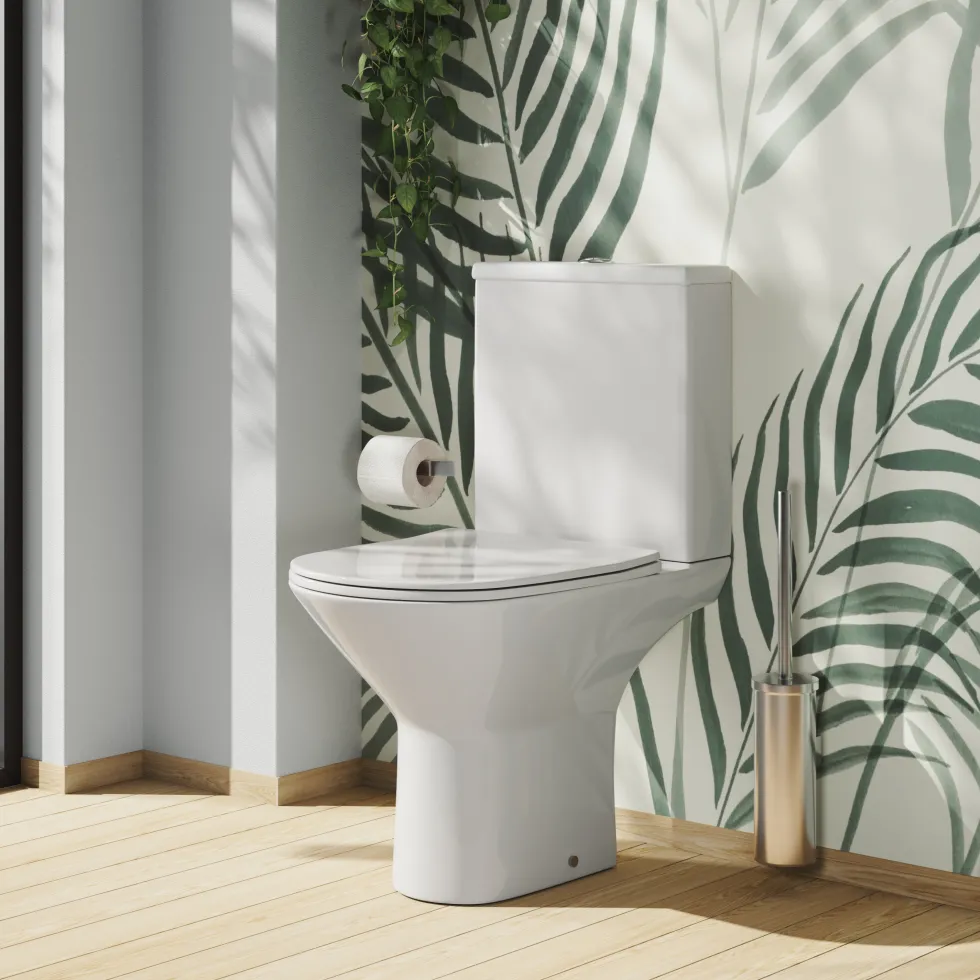 Harbour Identity Rimless Close Coupled Toilet & Soft Close Seat