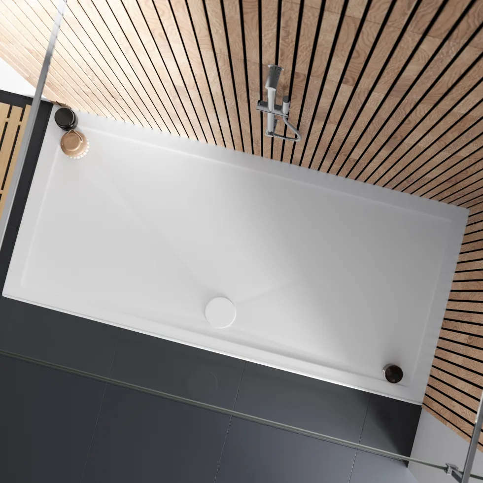 Harbour 28mm Luxury Stone Rectangular Shower Tray