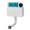 Harbour Pneumatic Dual Flush Concealed Cistern with Polystyrene Jacket & Matt Black Button