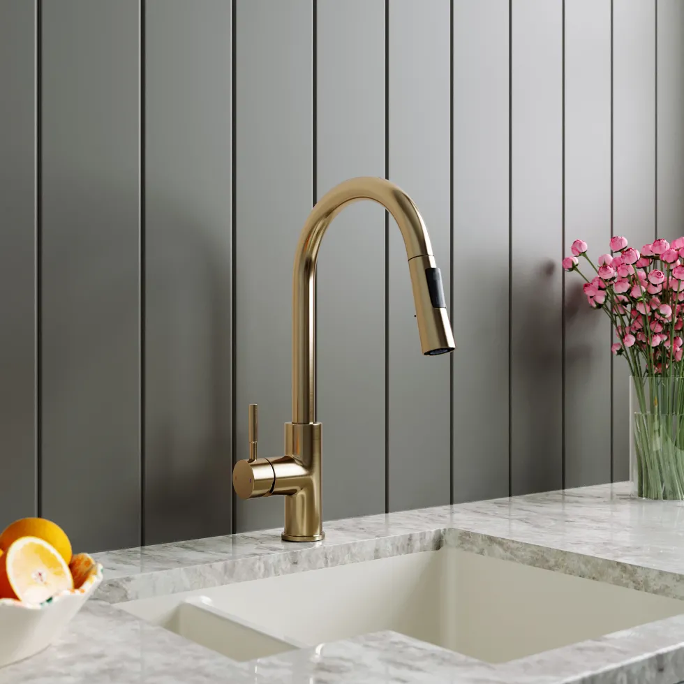 Harbour Pro Pull Out Single Lever Mono Kitchen Mixer Tap