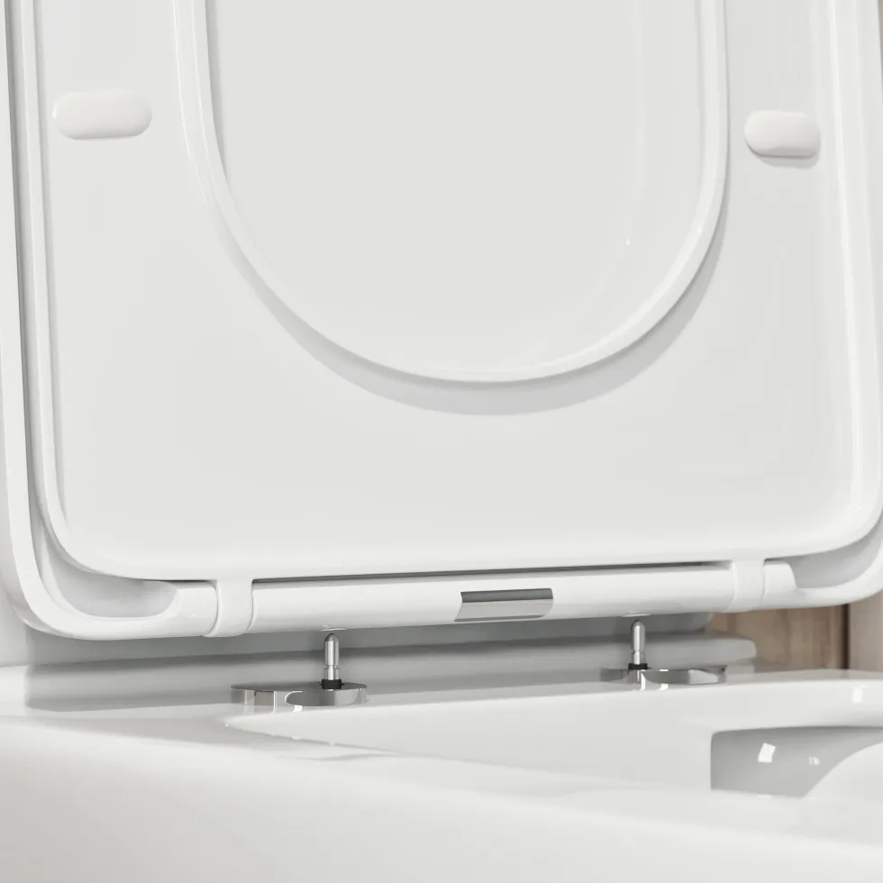 Harbour Soft Close Square Wrap Over Toilet Seat With Quick Release Hinges
