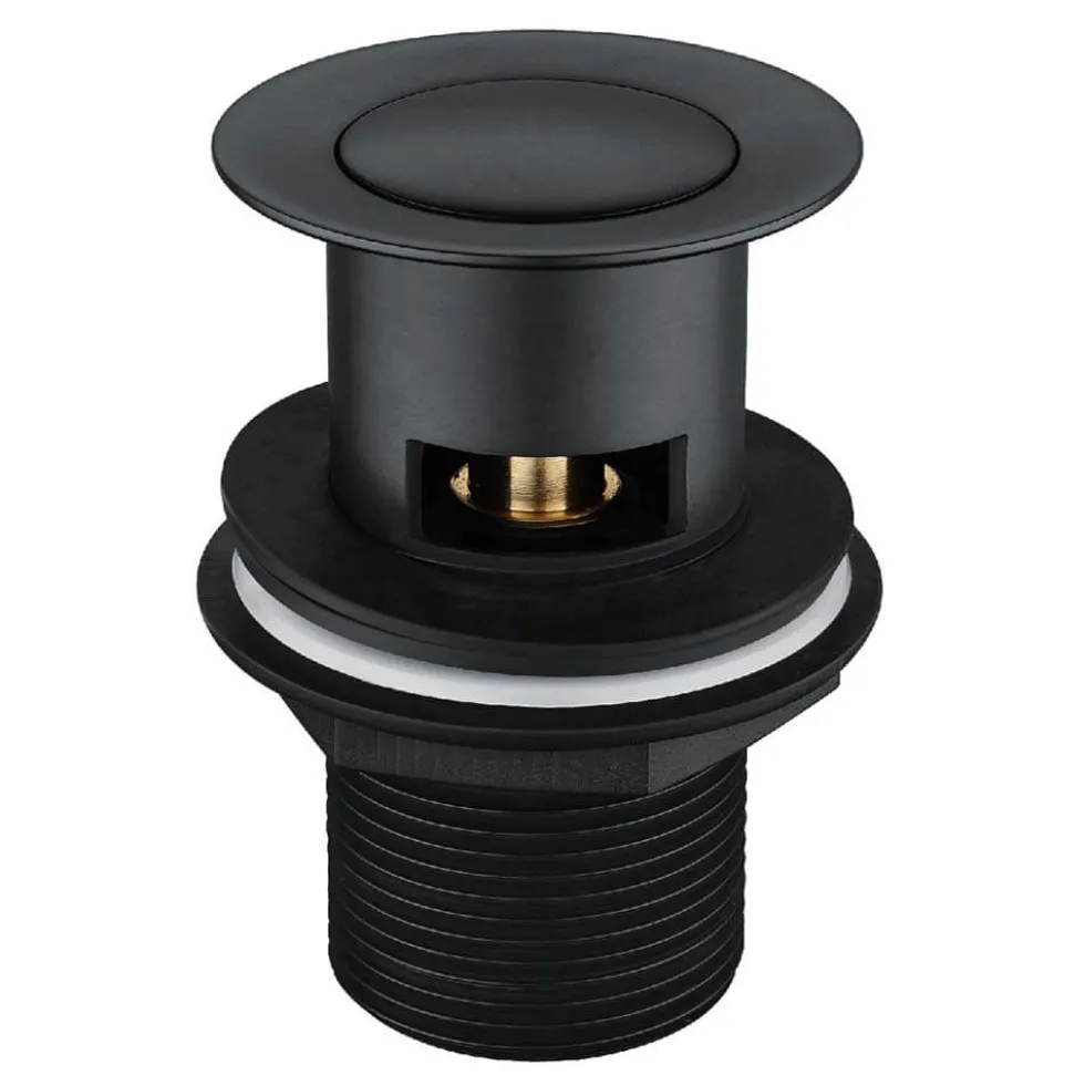 Harbour Status Basin Mixer Tap & Waste - Matt Black