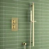 Harbour Status Brushed Brass Concealed Shower Valve & Slide Rail Shower Kit