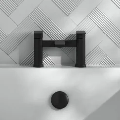 Harbour Status Deck Mounted Bath Filler - Matt Black