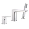 Harbour Status 3 Hole Bath Mixer with Pull Out Handset - Chrome