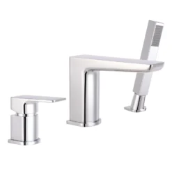 Harbour Status 3 Hole Bath Mixer with Pull Out Handset - Chrome