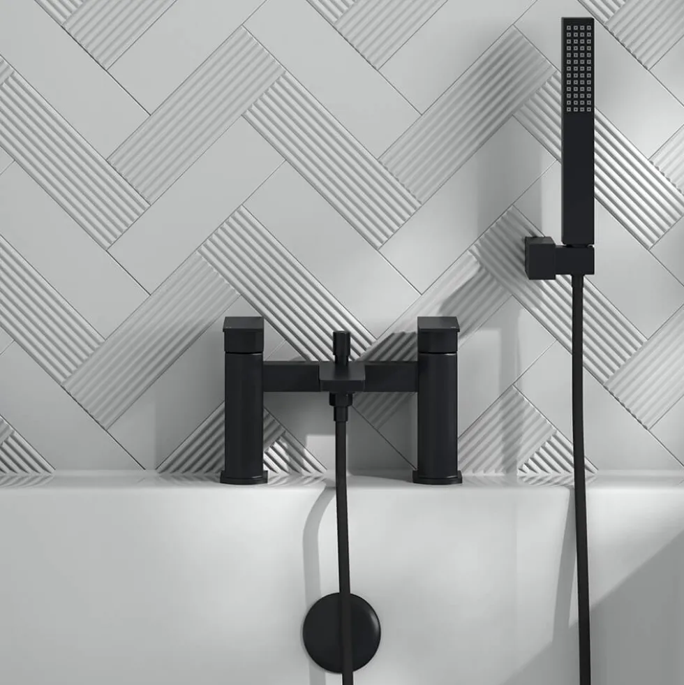 Harbour Status Matt Black Bath Shower Mixer Tap