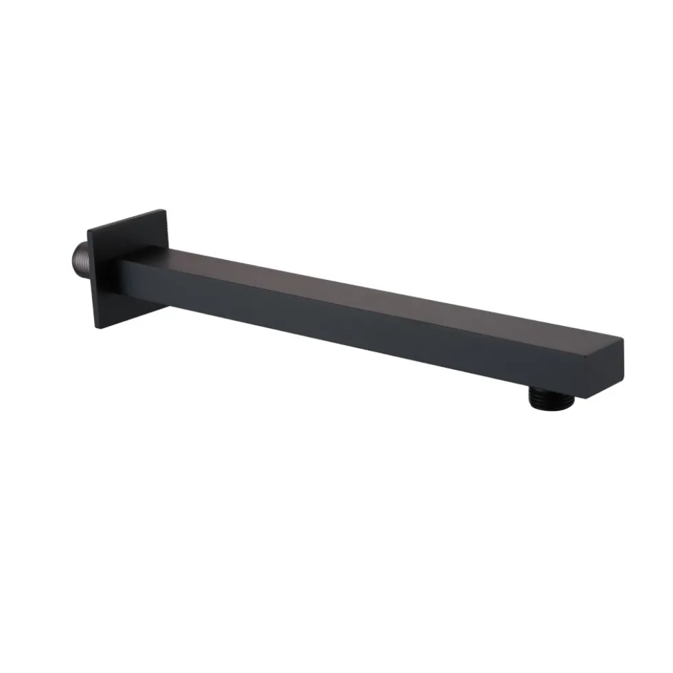 Harbour Status Matt Black Shower Package with 3 Outlet Valve, Fixed Head & Arm, Wall Shower Kit & Overflow Bath Filler