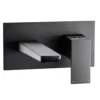 Harbour Status Matt Black Wall Mounted Basin Mixer Tap