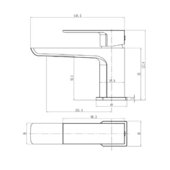 Harbour Status Mini Mono Basin Mixer Tap & Waste