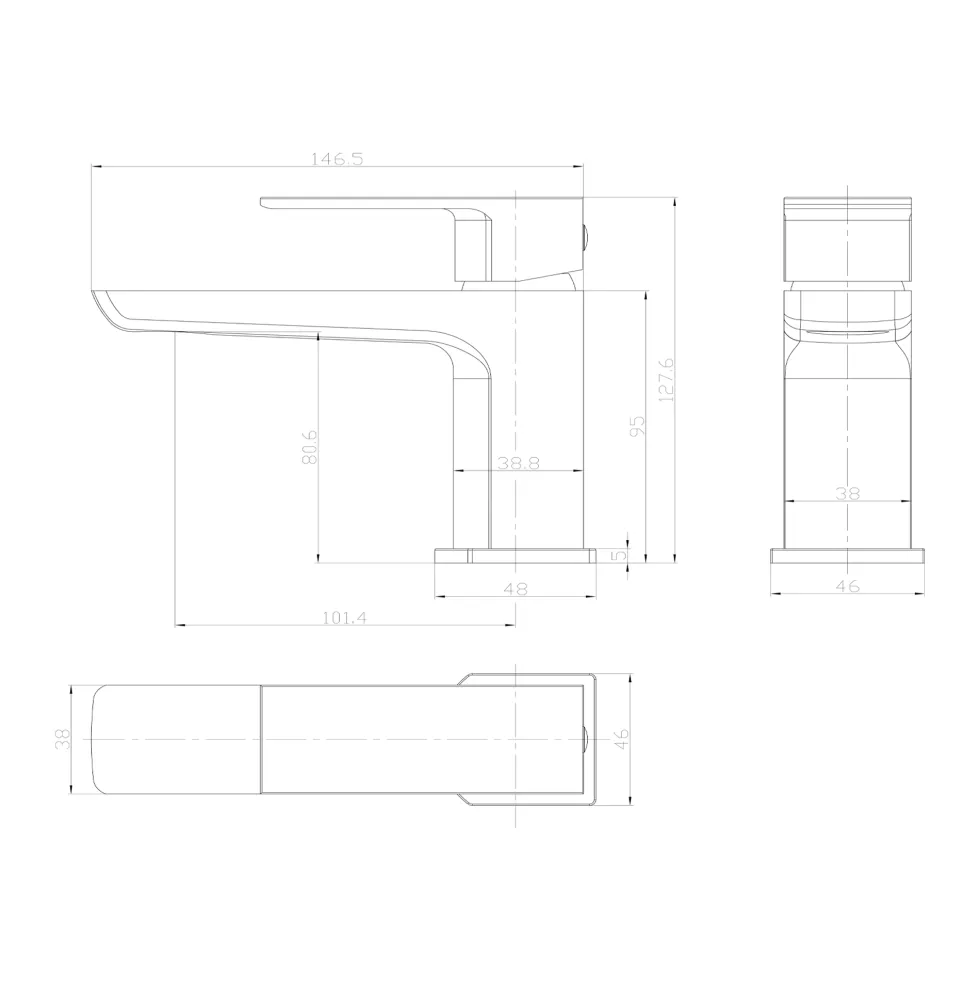 Harbour Status Mini Mono Basin Mixer Tap with Slotted Click Clack Basin Waste