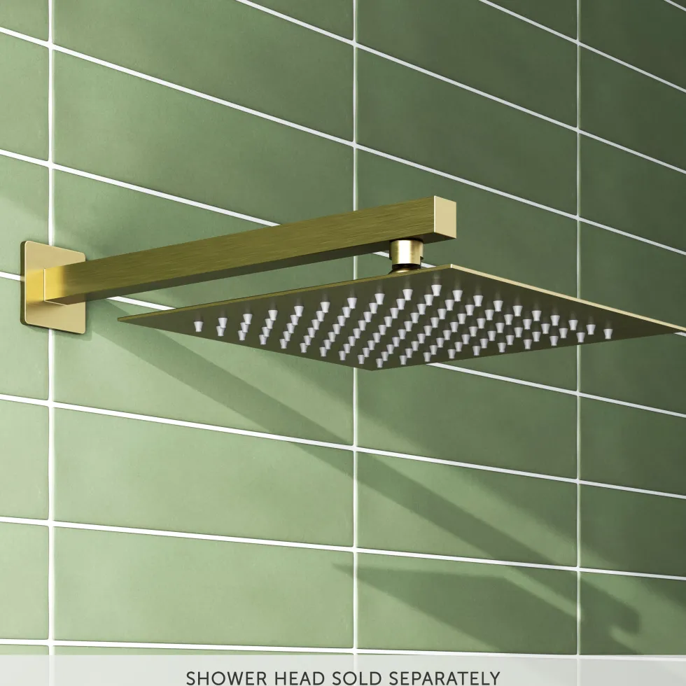 Harbour Status 305mm Brushed Brass Square Shower Arm