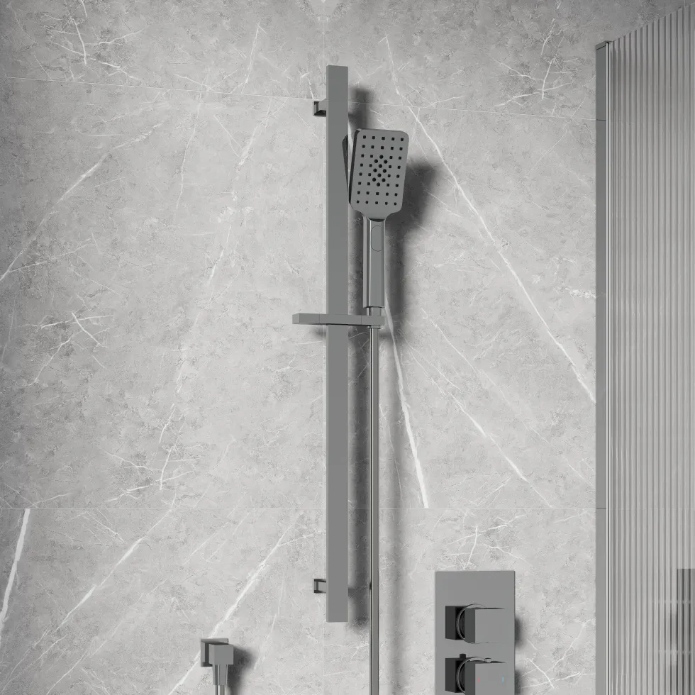 Harbour Status Slide Rail Shower Kit with Shower Handset & Hose - Chrome