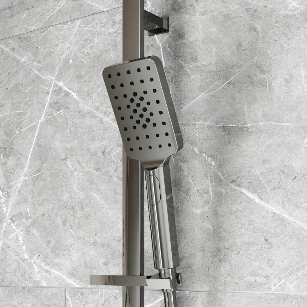 Harbour Status Slide Rail Shower Kit with Shower Handset & Hose - Chrome