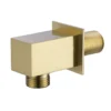 Harbour Status Square Brushed Brass Wall Outlet & Elbow