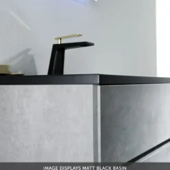 Harbour Substance 900mm 2 Drawer Wall Mounted Vanity Unit & Basin Options - Concrete Effect