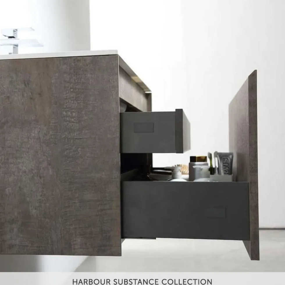 Harbour Substance 900mm 1 Drawer Wall Mounted Vanity Unit & Basin Options