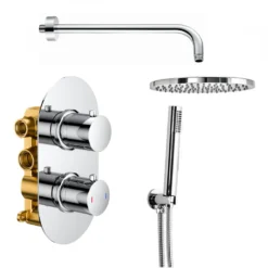 Harper Concealed Shower Valve, Fixed Shower Head & Handset