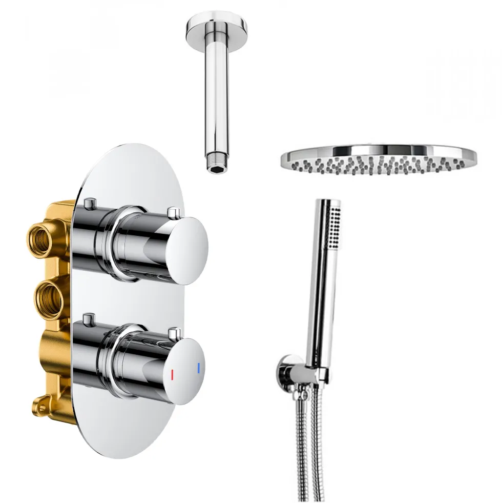 Harper Concealed Shower Valve, Fixed Shower Head & Handset