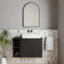 Harper LED Illuminated Arch Framed Mirror with Demister Pad & Colour Change Lights - 500 x 750mm