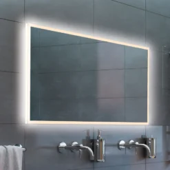 hib. Globe LED Illuminated Steam Free Rectangular Mirror