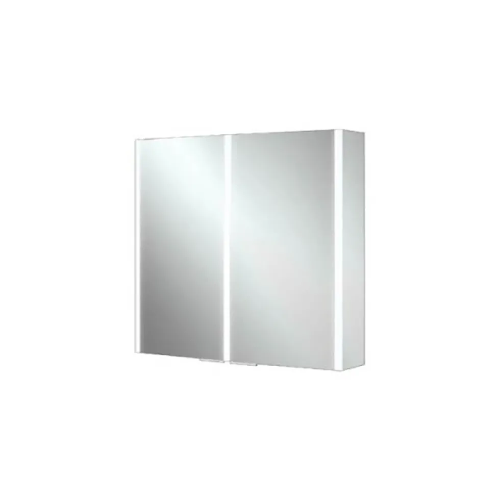 hib. Xenon 80 LED Illuminated Mirror Cabinet With Mirrored Sides