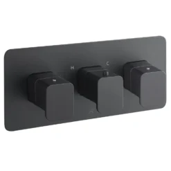 HIX 3 Handle 2 Outlet Concealed Thermostatic Horizontal Shower Valve