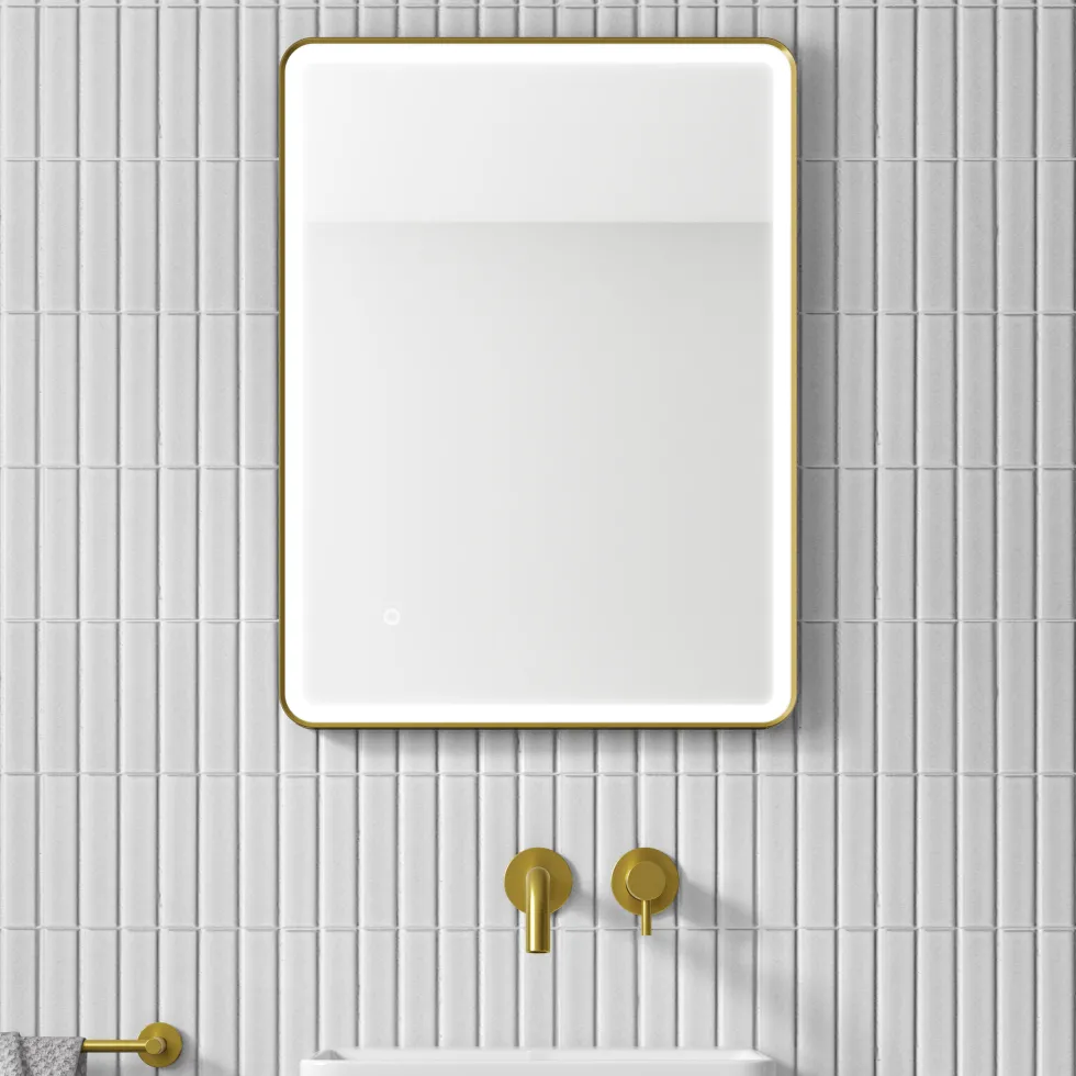 HIX LED Illuminated Framed Mirror with Demister Pad & Colour Change Lights - 600 x 800mm