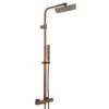 HIX 2 Outlet Exposed Thermostatic Bar Shower Valve with Slide Rail & Handset - Brushed Bronze