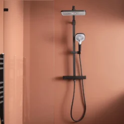 HIX 2 Outlet Exposed Thermostatic Bar Shower Valve with Slide Rail & Multi-functional Handset