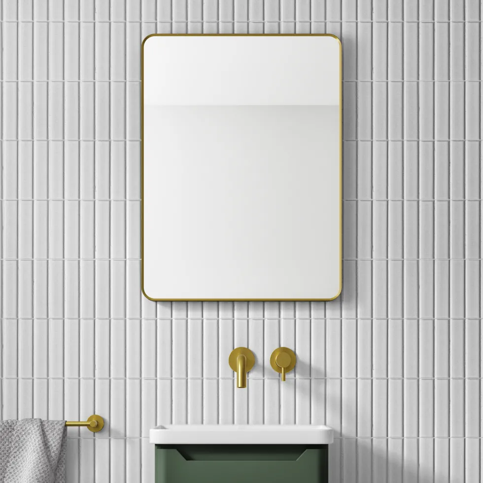 HIX Rectangular Framed Bathroom Mirror - 600 x 800mm