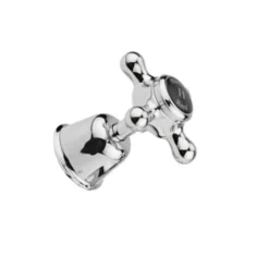 Hudson Reed Black Topaz Crosshead Deck Mounted Bath Shower Mixer with Handset Kit & Dome Collars